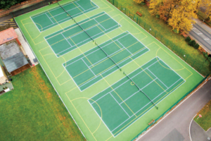 Cheltenham college netball and tennis court construction