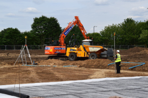 Pitch being built at Eton College