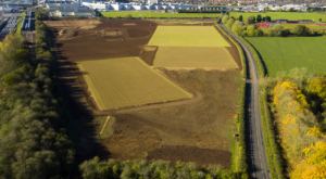 Natural grass pitches under construction Horspath Sports Park