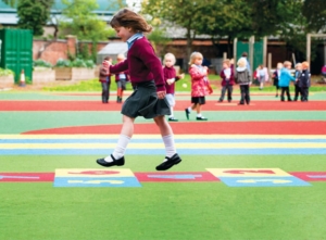 open space areas for play, general activity and sport.
