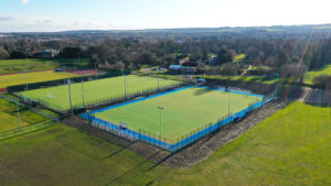 Artificial turf hockey pitch construction Down Grange