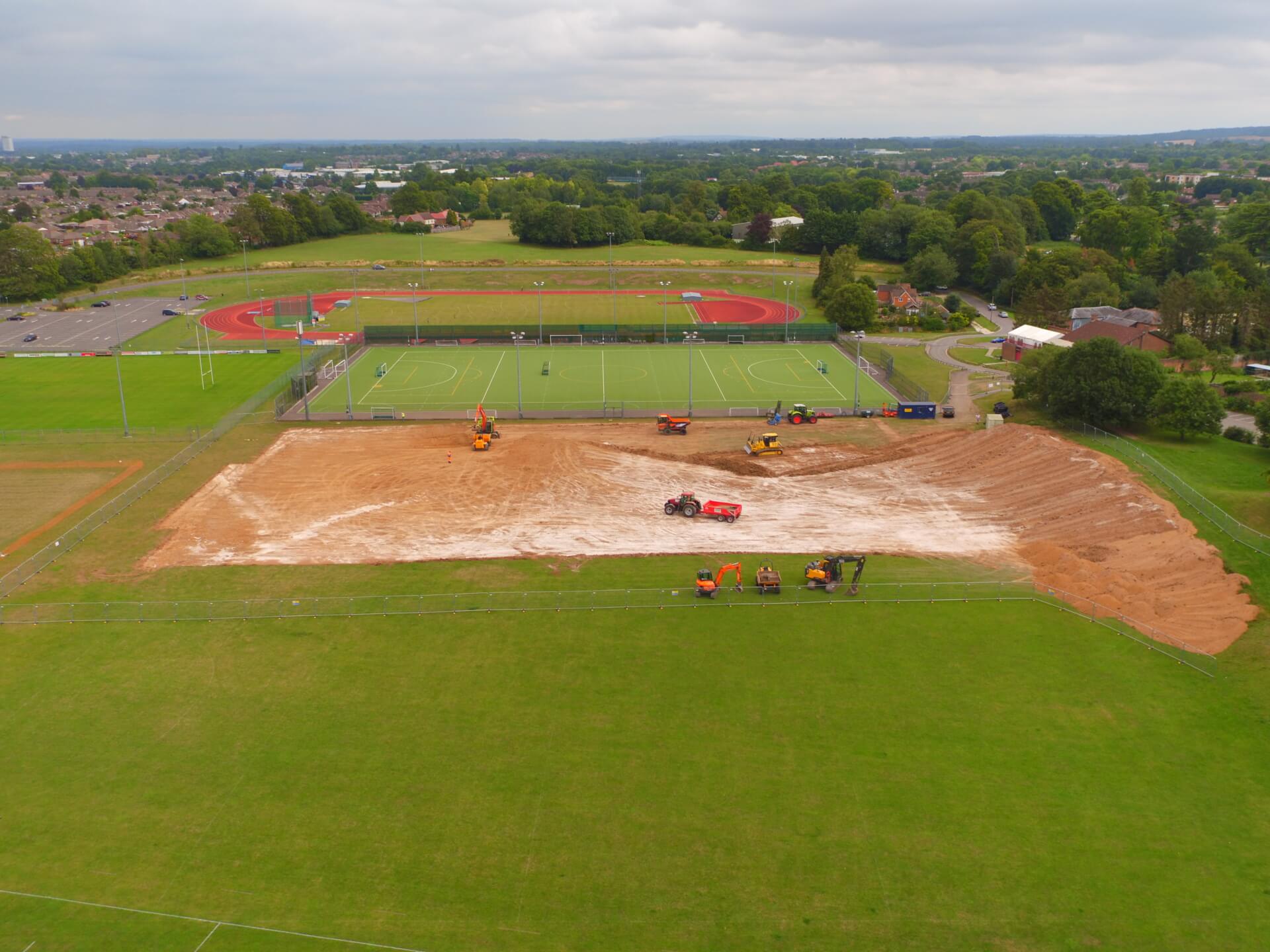 Base excavation hockey pitch construction S&C Slatter