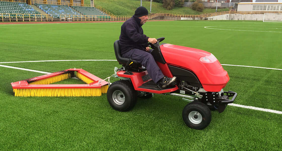Verti Broom for pitch brushing