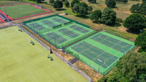 S&C Slatter tennis & netball court construction Charterhouse School