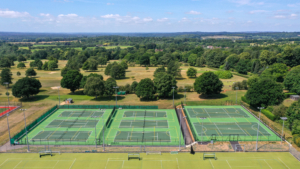 S&C Slatter tennis & netball court construction Charterhouse School