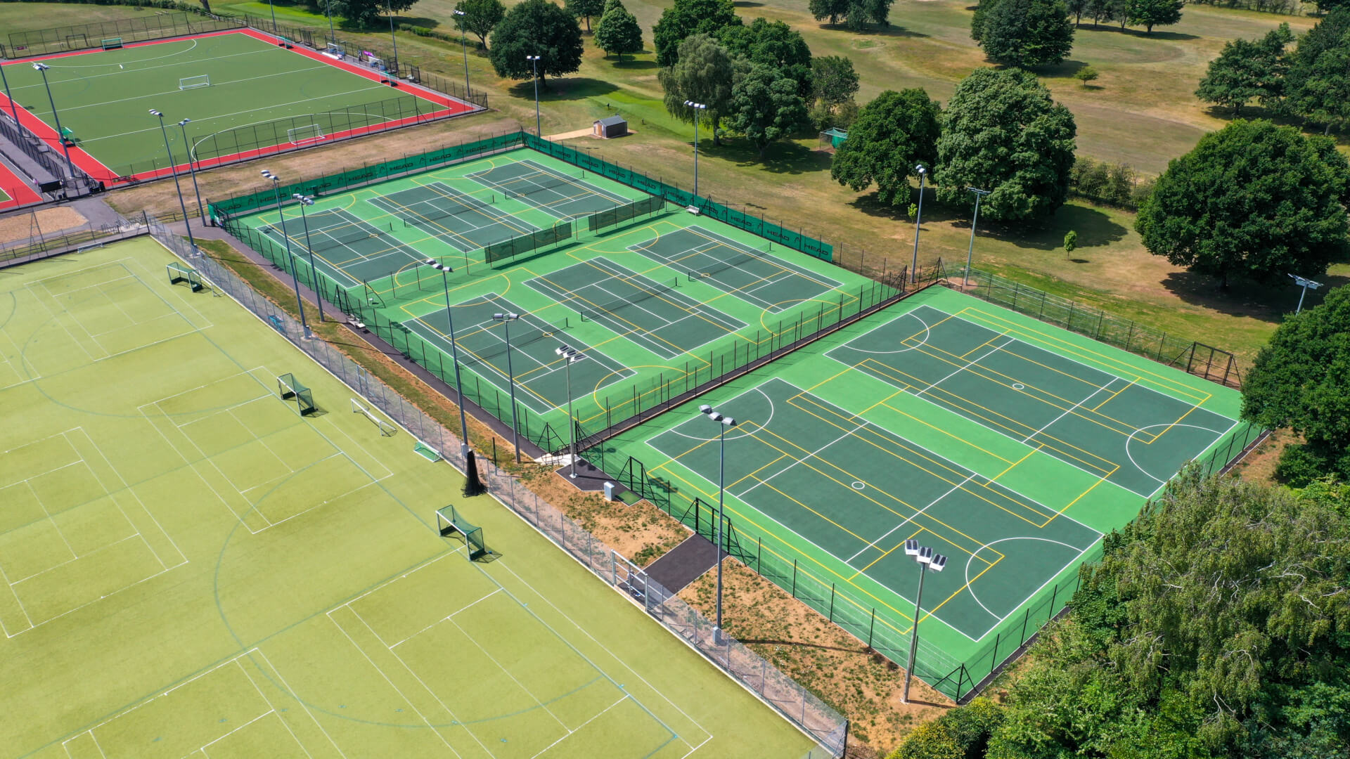 S&C Slatter tennis & netball court construction Charterhouse School