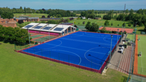St George's School Weybridge sand dressed hockey pitch constructed by S&C Slatter home to Old Georgians Hockey Club