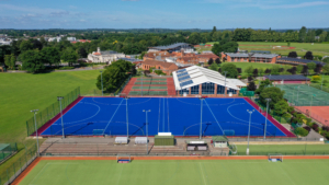 St George's School Weybridge sand dressed hockey pitch constructed by S&C Slatter home to Old Georgians Hockey Club