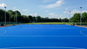St George's School Weybridge sand dressed hockey pitch constructed by S&C Slatter home to Old Georgians Hockey Club