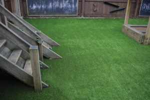 artificial grass playground Springburn childcare constructed by S&C Slatter