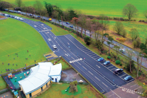 Kingshott car park and road construction by S&C Slatter