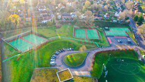 Berkhamsted School netball and tennis court construction and traffic improvements by S&C Slatter