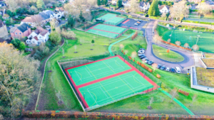 Berkhamsted School netball and tennis court construction and traffic improvements by S&C Slatter