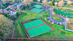 Berkhamsted School netball and tennis court construction and traffic improvements by S&C Slatter
