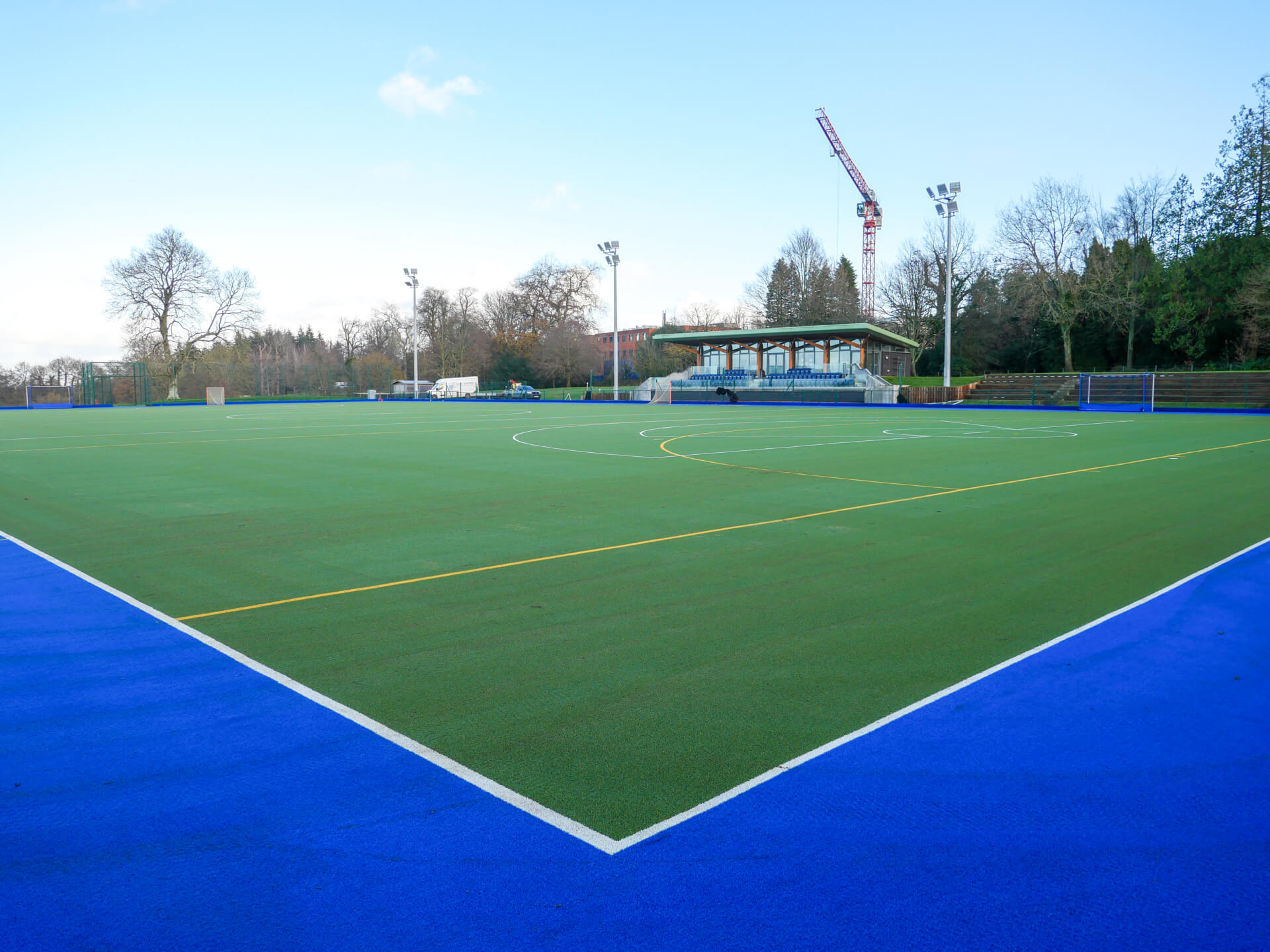 Benenden sand dressed hockey pitch deep clean before deep clean by S&C Slatter