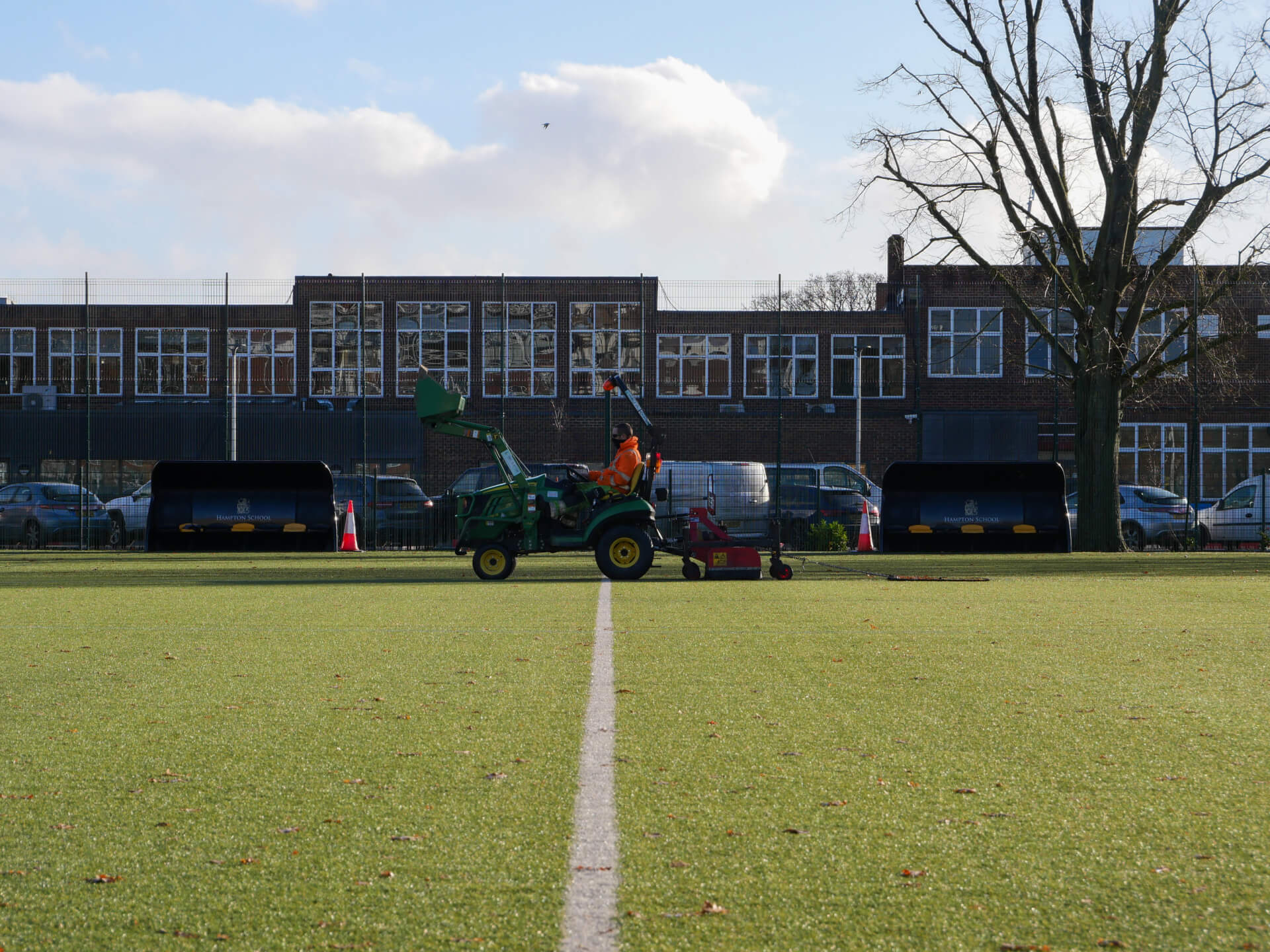 Hampton School 3G Pitch before deep clean