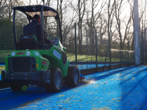 Benenden sand dressed hockey pitch maintenance S&C Slatter