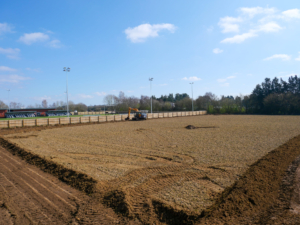 Wimborne Town FC pitch work commences