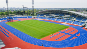 Alexander Stadium athletics track constructed by S&C Slatter