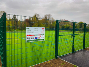 Oldfield School artificial turf pitch (MUGA) fence